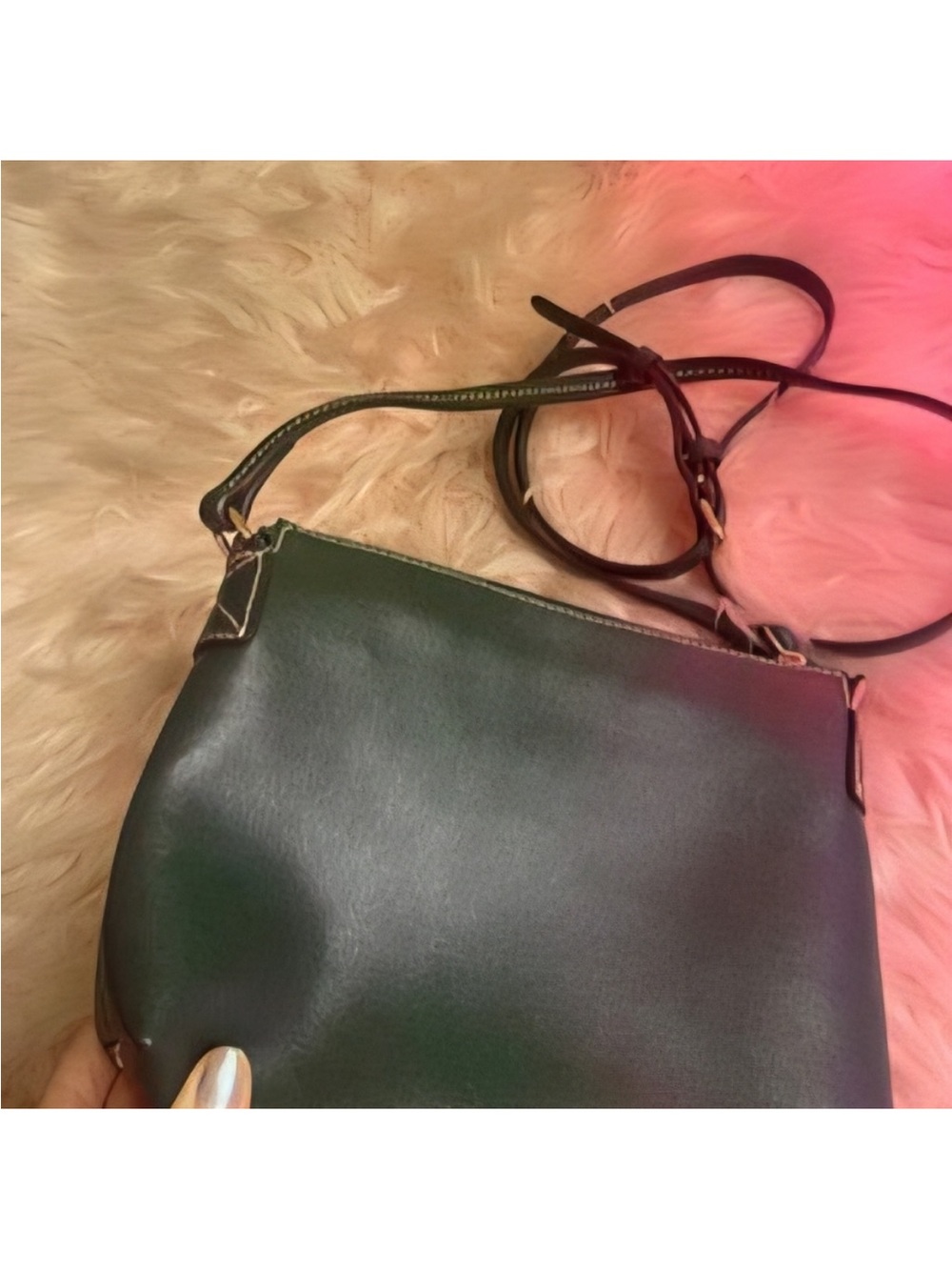 Dooney & Bourke Dark Ivy Saffiano Leather Crossbody Purse - Picture 4 of 5
